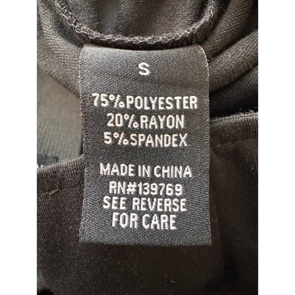 NEW Ookie & LaLa Black Elastic Waist Pull On Straight & Pencil Skirt Size S - Picture 4 of 4